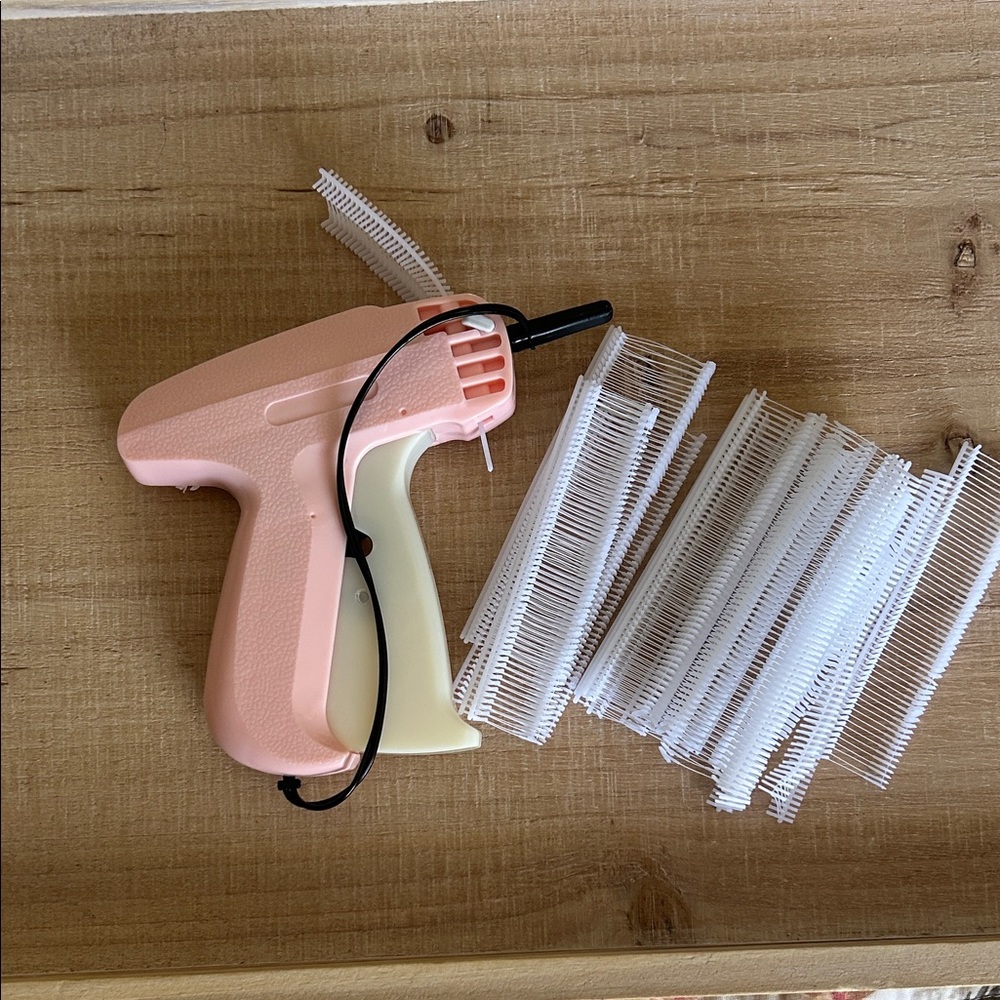 Pink and Cream Tagging Gun for Home Party Supplies